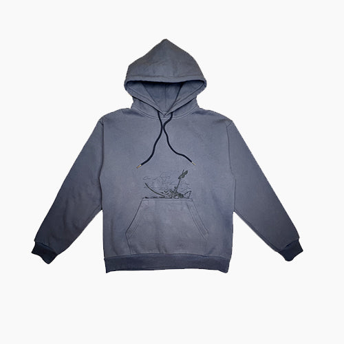 Washed 2025 blue hoodie